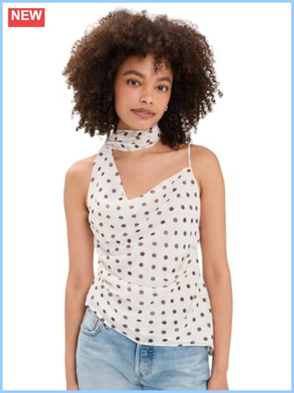 ASTR the Label Chiffon V-Neck Blouse Asymmetric Top